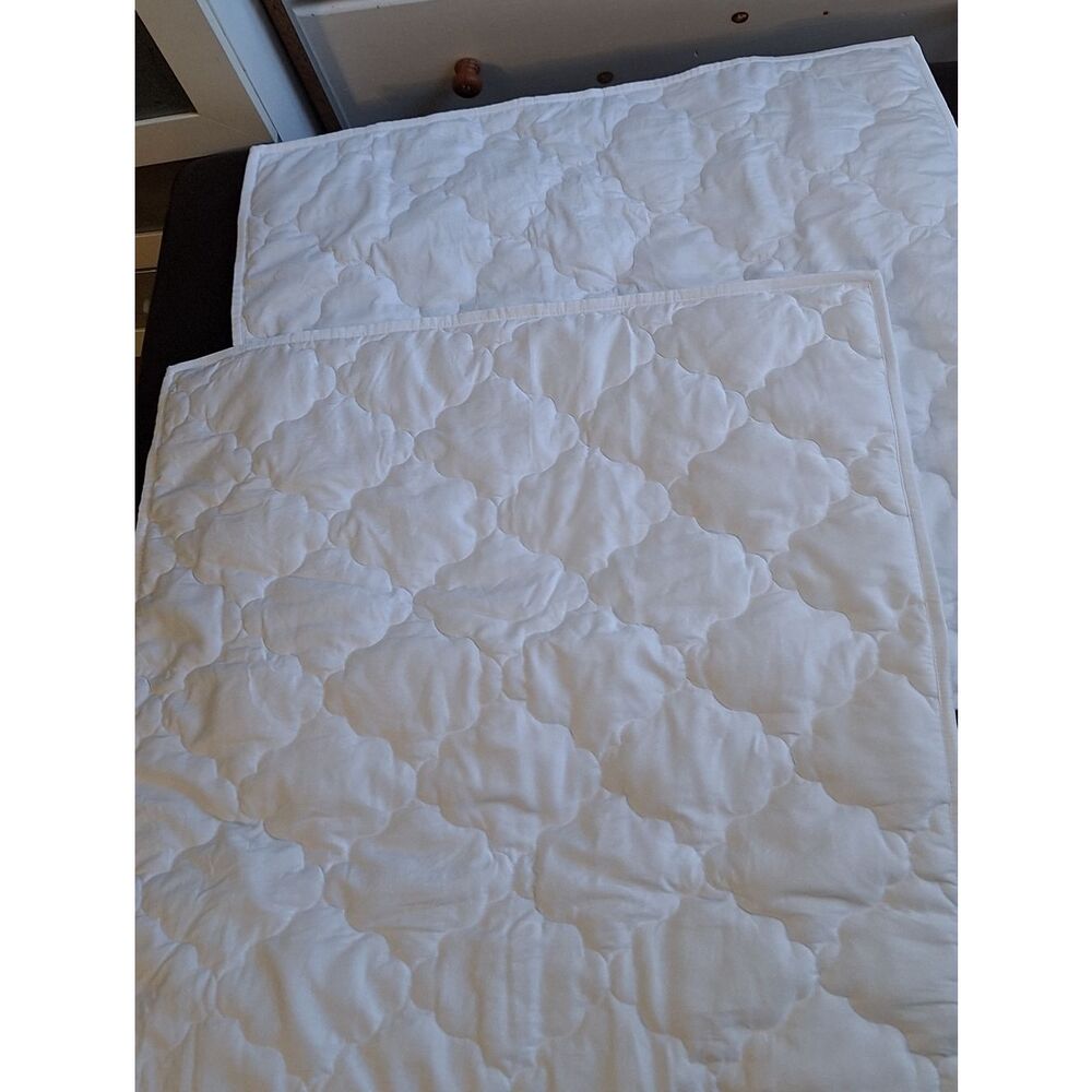 NWT Martha Stewart White XL Pillow Quilted Shams Luxury Egyptian Cotton - Picture 9 of 10